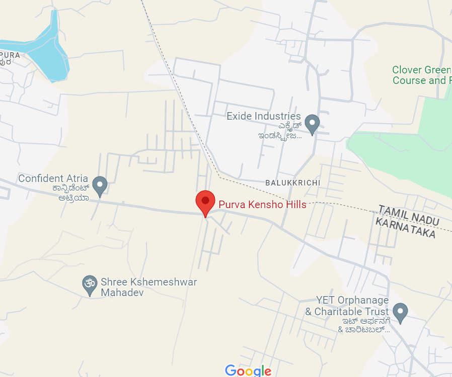 Purva Kensho Hills Location Map